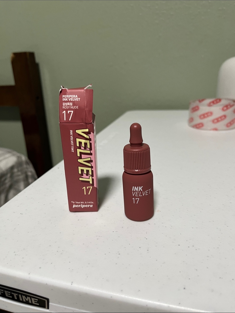 Peripera Ink Velvet 17 Rosy Nude Liquid Lip Tint - Dusty Rose